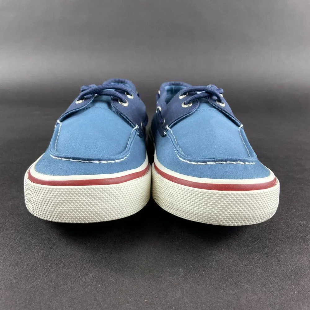 Sperry Men's Halyard 2-Eyed Memory Foam Nautical Navy Blue Boat Shoe Size 8